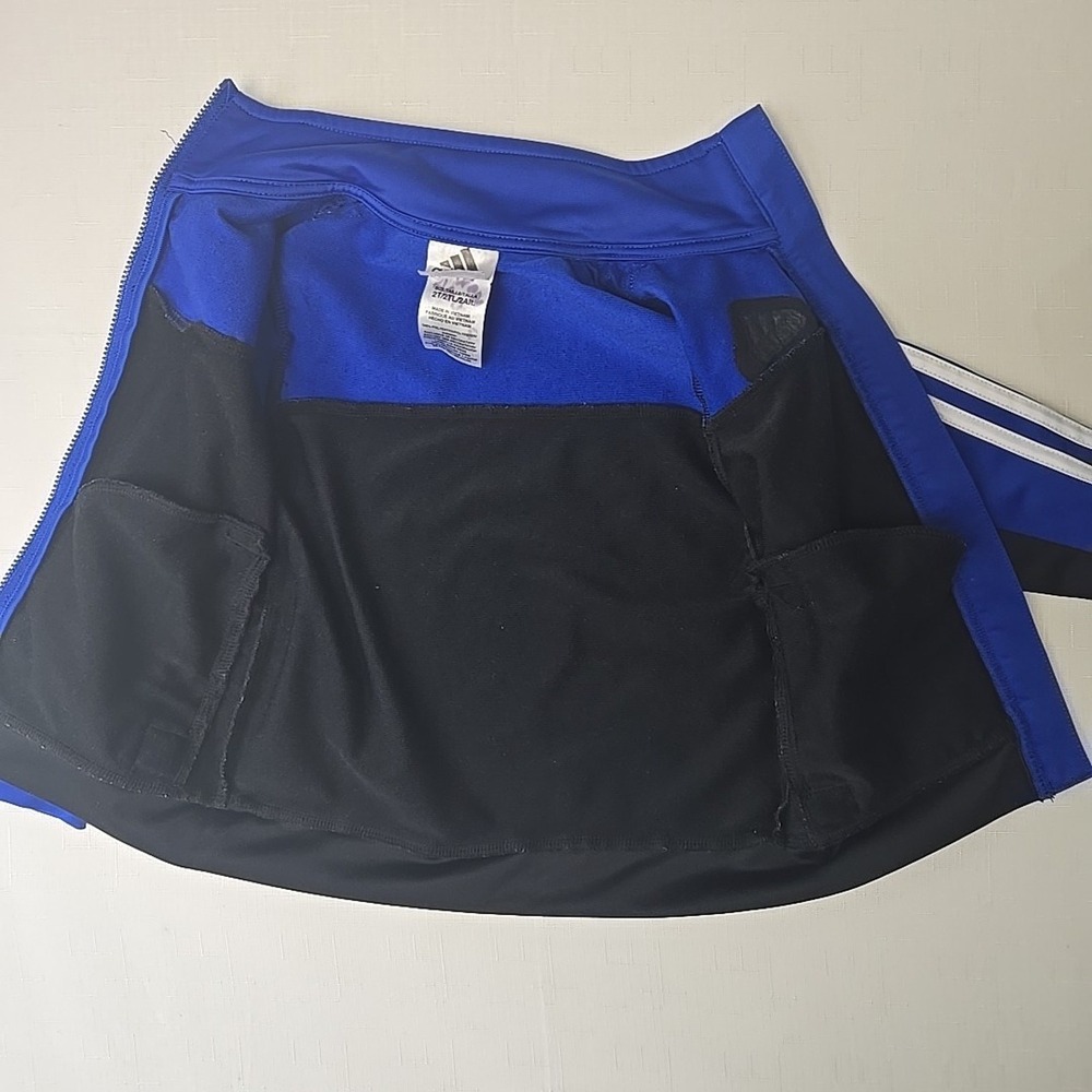 Adidas Boys Size 2T Track Jacket Blue/Black Zip Front Pockets - Picture 6 of 6